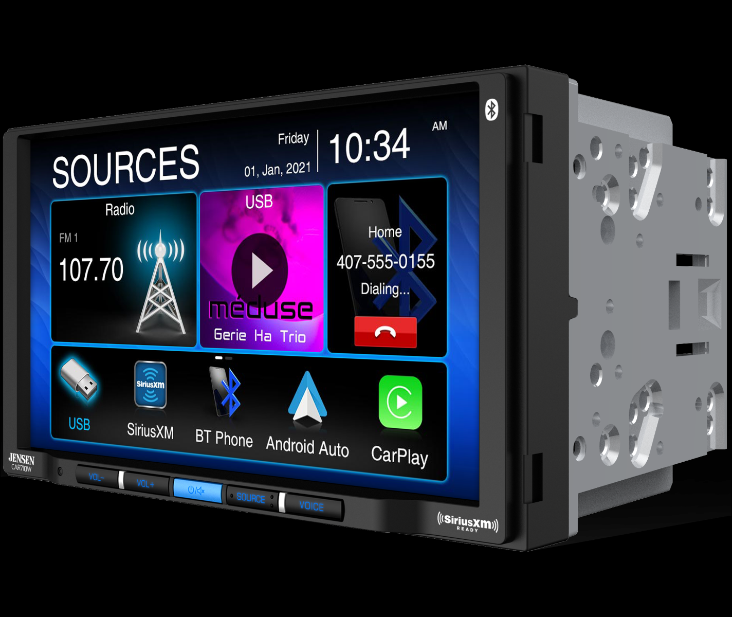 7″ Receiver with Wireless Apple CarPlay and Android Auto – CAR710W