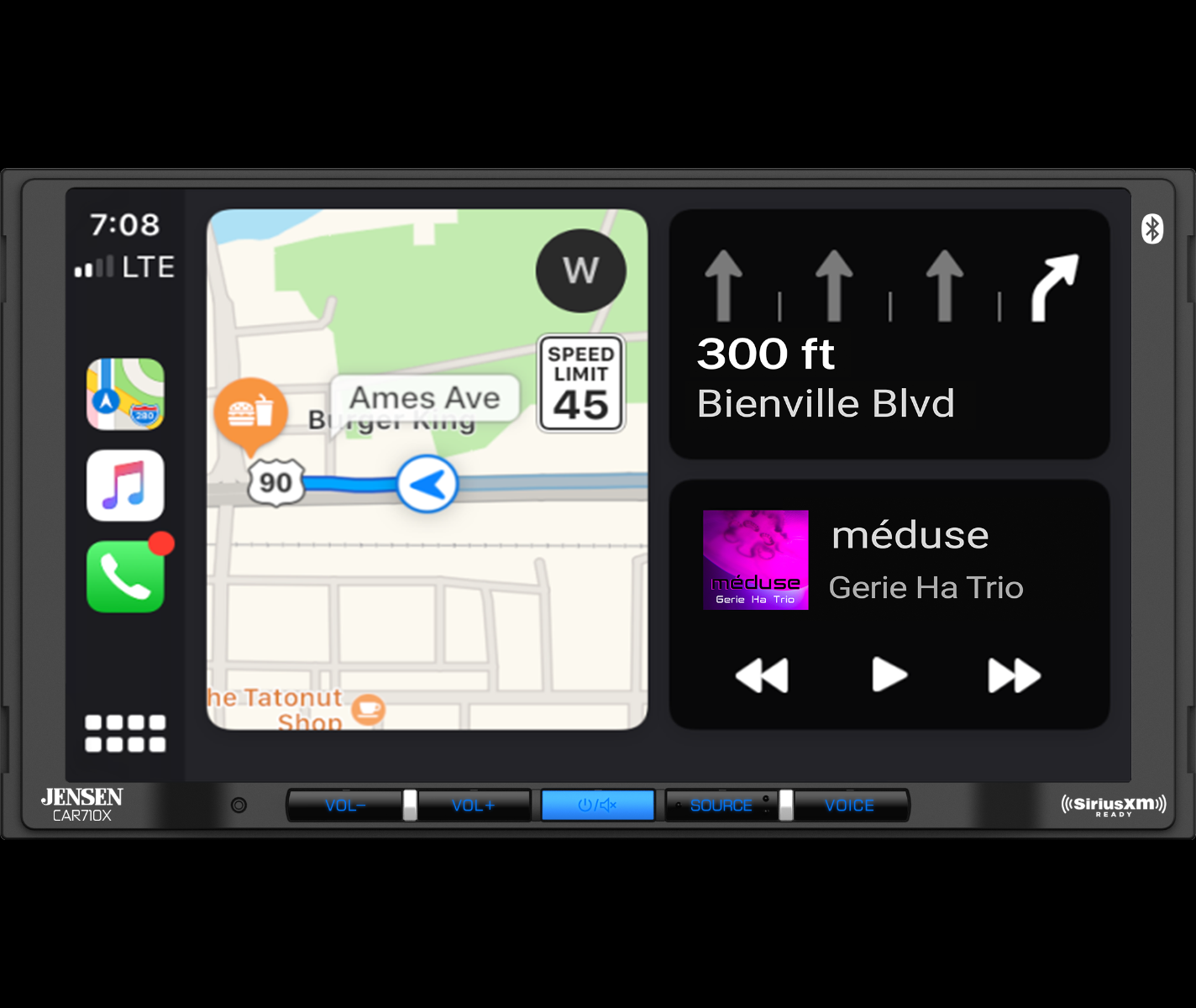 7″ Receiver with Apple CarPlay and Android Auto – CAR710X