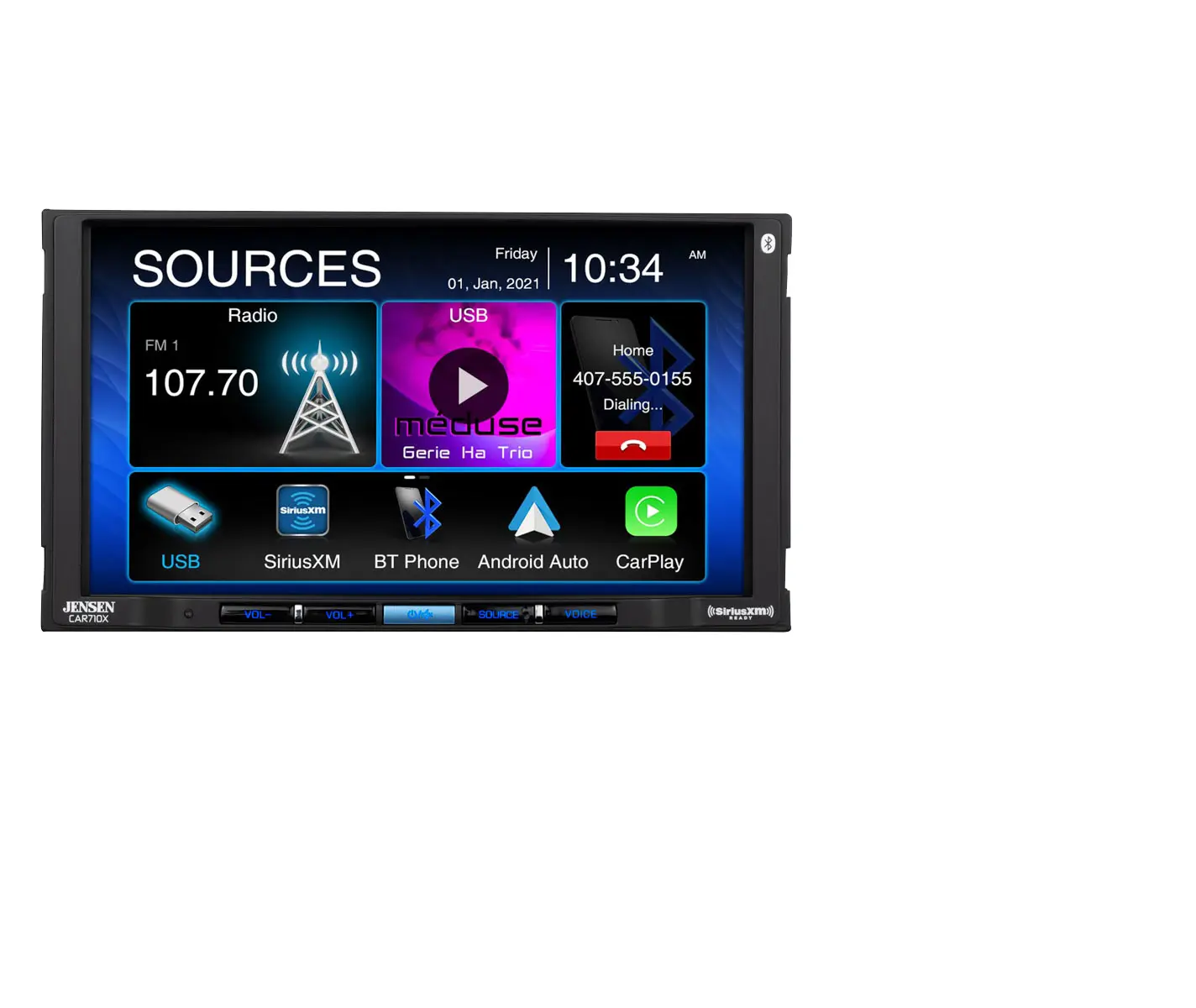 7″ Receiver with Apple CarPlay and Android Auto – CAR710X